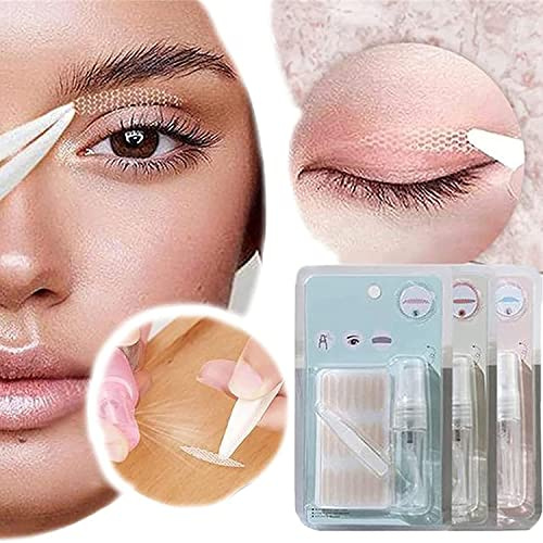 Invisible Eye-Lifting by Sticked, 120 Stücke Atmungsaktive Spitze Schlupflider Stripes Wasserdicht, Natürliches Ultra-unsichtbares Schlupflid-Tape Streifen, Sofortige Eyelid Tape