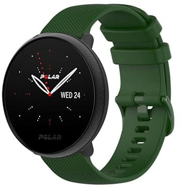 Strap-it Silikonarmband - kompatibel mit - Polar Ignite 2 - Armband - Armeegrun - fur Polar Ignite 1 - Polar Ignite 3 - Polar Unite - Polar Pacer