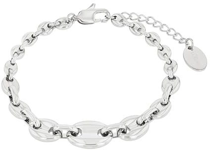 s.Oliver Armband Edelstahl Damen Armschmuck, 17+3 cm, Silber, Kommt in Schmuck Geschenk Box, 2034942