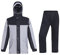 7VSTOHS Combinaison de pluie unisexe imperméable à capuche pour moto, cyclisme, vêtements de pluie coupe-vent, gris clair, L