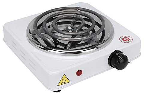 1000W Tragbarer Elektroherd Haushalt Mini Tragbare Elektroherd Heizung Heizplatte Weiß (US-Stecker 110V) (USA 110 V)
