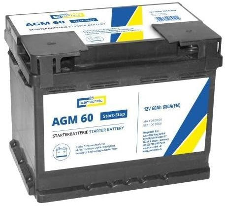 CARTECHNIC Batterie 60, Ah 680, A/EN 40 27289 03015 9 L 242mm B 175mm H 190mm