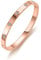 RIMRIVA Gold Bracelets for Women Friendship Love Bangle Bracelets Cubic Zirconia Stainless Steel Bracelet Jewelry Valentines Birthday Christmas Gifts for Women Stocking Stuffers, M, Stainless Steel