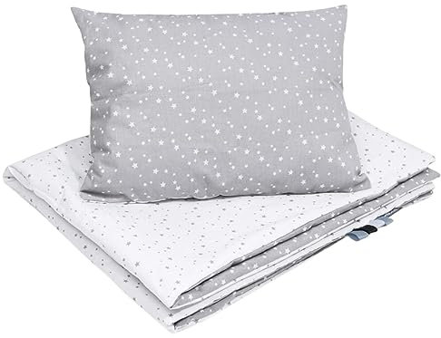 Bellochi Kinderbettwäsche 100x135, Kinderbettdecke 100x135 Set mit Kissen, Kinderdecke 100x135 weich und atmungsaktiv - aus 100% Baumwolle - Polaris