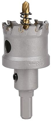 Vearter 38mm Scie Cloche en Métal, Carbure Tungstène Coupeur TCT Trou avec Foret de Centrage, pour Acier Inoxydable, Alliage, Cuivre, Fer, Plastique, Fibre de Verre