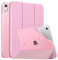 MoKo Coque pour iPad (A16) 11e Gén 11 2025, iPad 10e Gén 10,9 2022, Étui avec Coque Arrière en TPU Souple à Rabat avec Support Semi-Transparent Protecteur Réveil/Sommeil Auto, Bouquet Rose