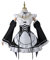 Luxetoys REM und RAM Anime Cosplay Kostüm Charakterkleidung Anzug Dienstmädchenuniform mit Perücken für Frauen und Anime Expo (XXXL)