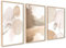 ag.art deco Poster 50x70 | 3x Bilder mit Holz Rahmen | Pastell Poster Set für Wand Deko Wohnzimmer oder Schlafzimmer | Kunstdruck mit Abstrakte Formen und Landschaft