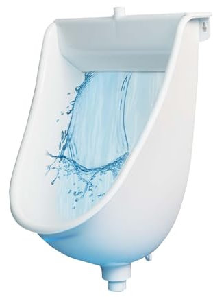 NILoykg& Wandmontage Plastik Urinals Urin -Diverter Für Männer, Einfache Urinals Effizienz Auswaschung Urinal Öffentliche Toiletten, Wasserlose Urinale Mit Schlauch,Temporäres Urinal,Weiß,Concealed