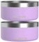 Craftsboys Dog Bowl, Dog Food Water Bowl with Non-Slip Rubber Base, Stainless Steel Dog Bowls, Double Wall Dog Bowl Small Medium Large Dogs, 32oz, Pack of 2 (Purple)