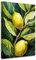 Feeby Viles - Leinwand Bilder - Zitronen Acryl Gemalt - 80x120 cm - Deko Wohnzimmer - Wandbilder Schlafzimmer - Deko Aesthetic - Wand Deko - Leinwand Groß - Deko Zimmer - Leinwandbilder XXL