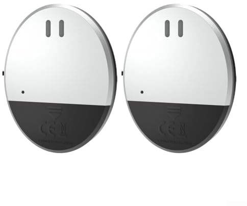 Fensteralarm, ultradünn, Vibrationsalarm, 130 dB, Fensteralarm, Sicherheits-Alarm für Schuppen, Tür, Glas-Sensoren für Zuhause, Büro, Schlafsaal (2 Stück)