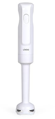 Mixeur plongeant - LIVOO - 300 W - 2 lames en acier inoxydable - 1 vitesse - 19 000 tours/min - Blanc