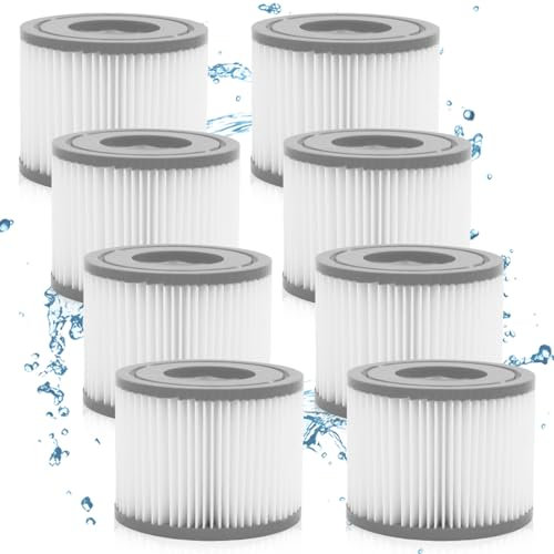 Ersatzfilter für MSPA, 8 Stück Whirlpool zubehör für MSPA Whirlpool Ersatz Filter Filterkartusche Wasserfilter, Filter für Whirlpool, Kompatibel mit Mspa Filter, für MSPA FD2089 Aufblasbare Pools