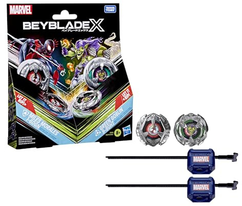 Beyblade X and Marvel Collab Miles Morales 1-60GN vs Green Goblin 9-80HT