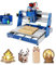WolfPawn CNC Router Machine 3018 Blue All-Aluminum with Emergency-Stop 3 Axis Engraving Milling Machine Carving for Wood Acrylic PVC Plastic, Working Area (11.8X7.1X2.4in) (with Offline Controller)
