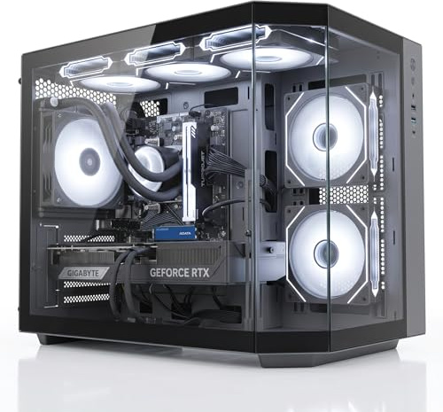 ionz Gaming PC Desktop Computer, AMD Ryzen 5 5700X, NVIDIA RTX 5060 Ti, 16GB DDR4 RAM, 1TB NVMe SSD, 650w 80+ PSU, Windows 11 (Apex, Black)