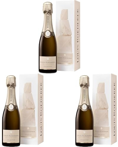 Louis Roederer Champagne Collection 246 Halbflasche in Grafik-Geschenkpackung Brut Champagner (1 x 0.375 l) (Packung mit 3)