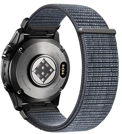 26mm Quickfit Klettverschluss Armband für Garmin Fenix 8 51mm/7x/6x/5x/3 | Verstellbares Sport Armband für Epix Pro Gen 2 51mm, Weiches Atmungsaktives Nylon Ersatzarmband für Tactix/MARQ/Quatix/Enduro