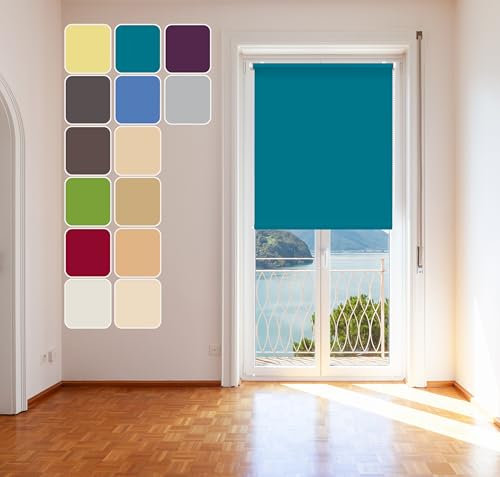Tageslicht Classic Rollo Petrol 70x150cm Klemm Fix Rollo