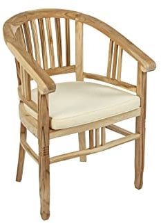 SAM Sparset: Teak Holz Massiv Gartenstuhl Moreno inkl. Auflage in beige mit Armlehnen, angenehmer Sitzkomfort