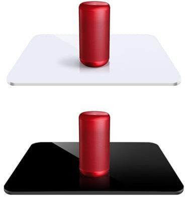 UTEBIT Acrylplatte Fotografie 300 * 300 * 5 mm / 12 * 12 * 0.2 Inch Schwarze Glasplatte Acrylglas Weiß Acrylglasplatten Foto Hintergrund Acryl Reflektor Board für Produkt-, Objektfotografie-Aufnahmen