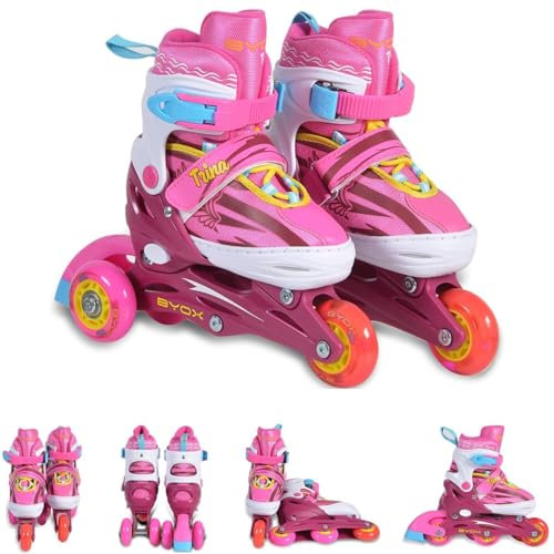 Moni Inliner Kinder Trina 3 in 1, Größe S 30-33 verstellbar, PU Rollen, 608ZB Lager