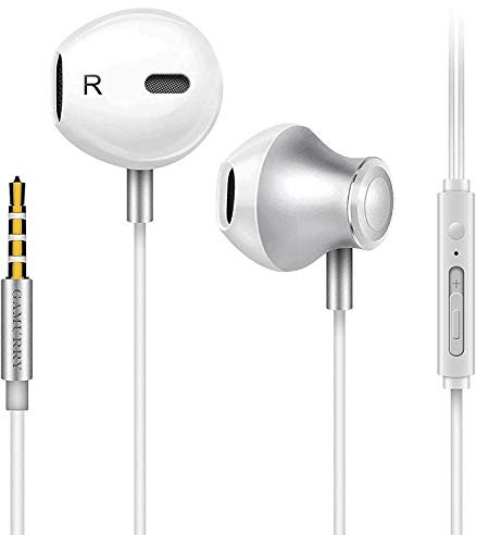 GAMURRY Auricolari, In-Ear Cuffie Con Filo 3,5mm Jack, Stereo Bass Cuffiette Con Filo e Microfono, Suono Potente Guidato Dai Bassi Chiamate HD Nessun Rumore, Compatibile Con Computer, Tablet, MP3