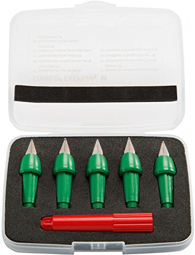 Schreibsystem für ergonomischen Schulfüller mit Standard-Feder M - STABILO EASYbirdy in grasgrün – 5er Pack