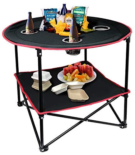 HANGOU Campingtische Tragbarer Falttisch Picknicktisch mit Tasche für Camping Wandern Reisen Picknick Strand Sonstige Indoor-Outdoor Aktivitäten