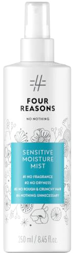 Four Reasons No Nothing Sensitive Moisture Mist Perfume-Free, Moisturising & Nourishing Leave-in Spray - For Dry and Stressed Hair | 100% Vegan | 250 ml