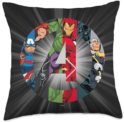 Marvel Avengers Assemble A Logo Throw Pillow, 18x18, Multicolor