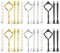 6 Set Cake Stand Fittings Kits Tiered Tray Hardware for Wedding Party Making Resin Cupcake Dessert Platter Serving Stand (Gold, Silver, Black)