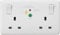Knightsbridge CU9RCD 13A 2G DP RCD Switched Socket - 30mA (Type A), White