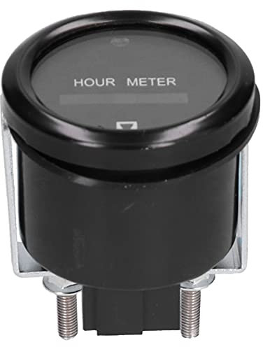 Wasserdichter Betriebsstundenzähler Instrumente Uhren AC/DC 12-36V Professioneller Quarz-Betriebsstundenzähler mit Kontrollleuchte Verwendet für Boote Motorräder Autos