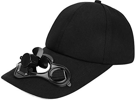 Unisex Solar Powered Cooling Baseball Cap - Cotton Dad Hat Trucker Cap Plain Sun Cap Adjustable for Hiking Snapback Casual Summer Funny Outdoor Hat for Men Women