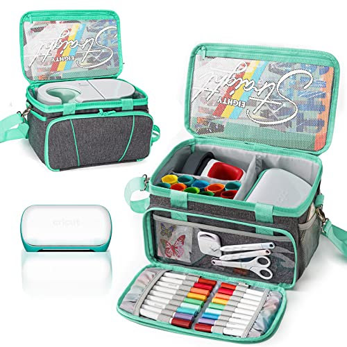 MYBAGZING 3IN1 Carrying Case Compatible with Crcut Joy, Crcut Mug Press and Easy Press Mini, Joy Bag With Pockets for Crcut Accessories, Tool Set