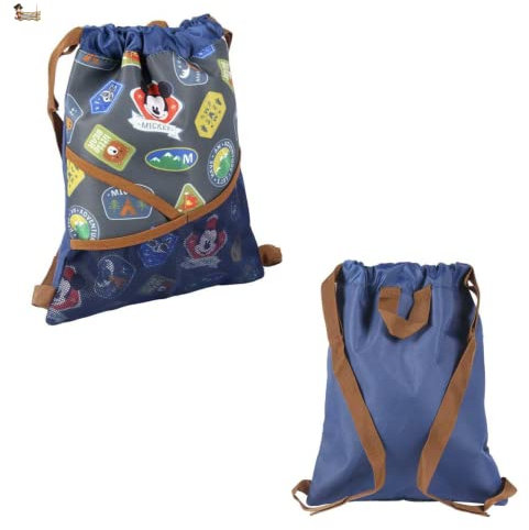 BricoLoco. Mochila infantil azul Mickey, infantil para niñas y niños. Mochila Mouse guardería, escolar, piscina, playa. Regalo original niños y adultos.