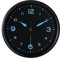 DIYZON Schwarze Wanduhr Silent 25,5cm Hochwertige Quarzuhr - Batteriebetrieben - Leicht Ablesbar - Modernes Design und Stilvoller Stil - Ideal für Heim/Schul/Dekorationsuhren