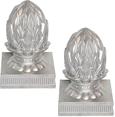 LTL Pfostenkappe 2 Stück Zaunkappe Zierkappe Schutzkappe aus Aluminium Gebürstet für Holzpfosten Holz-Zaun,120x120mm