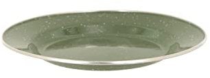 Mountain Warehouse Enamel Plate - 25cm Diameter Dinnerware, Durable, Enamel Coating & Easy to Clean Stainless Steel Crockery - For picnics, camping, hiking & at home Khaki