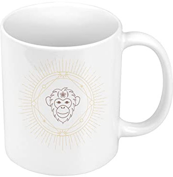 Fabulous Mug Céramique Singe Signe Astrologie Chinois Zodiaque Dessin Horoscope Animal