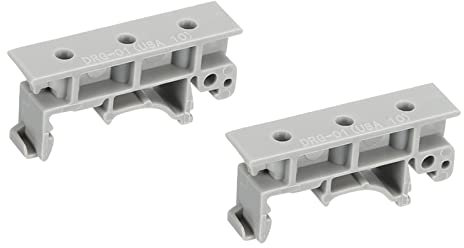 sourcing map PCB DIN Schiene Montage Halterträger Klammer für 35mm DIN Schiene Grau 2Satz