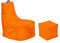 Momiralland Big Gamer Sitzsack mit Lehne Sitzkissen Beanbag BodenKissen Sessel In- & Outdoor geeignet Gaming mit PC Xbox & Playstation (Orange)