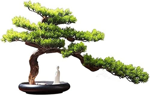 Welcome Pine Chinese Simulation Tree Outdoor Garden Home Office Decoration Bonsai Plastic Simulation Tree Poted Fake Plant Imitation Artificial Plants