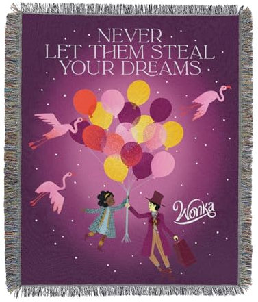 Northwest Willy Wonka gewebte Tapisserie-Überwurfdecke, 121,9 x 152,4 cm, Wonka Dream