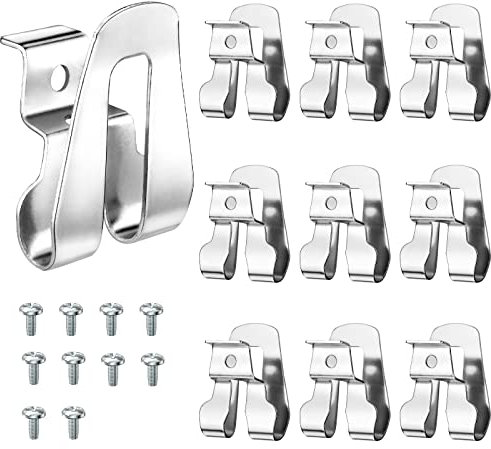 10Pcs Belt Clip for Ryobi, Drill Clip for Tool Belt 633586002 636181001 Replacement Part with Screws, Stainless Steel Driver Hook for Ryobi and Ridgid 18 volt Tools Ullnosoo