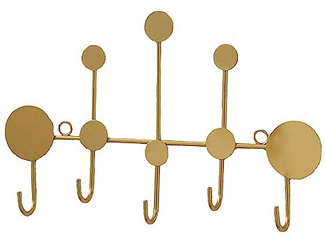 MagiDeal Porte-Manteau Porte-Clé Porte-Salon d'essayage Porte-Serviettes Portable Multi-usages, Crochet de Murale pour Cuisine, Vestes de Fenêtres, Petit et doré