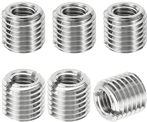 PATIKIL 6Stk Gewinde Adapter Hülse Reduziere Mutter M16*2 Außengewinde zu M10*1.5 Innengewinde Reparatur Einsatz Mutter Schraube Reduzierstück Umwandlung Edelstahl Verbindungselement 15mm