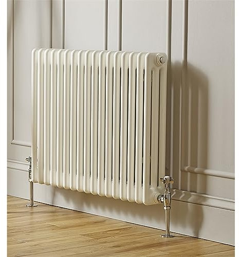 300mm (H) x 1370mm (W) - White Horizontal Radiator (New Yorker Classic) - 6 Columns - (0.30m x 1.37m) - Depth 230mm